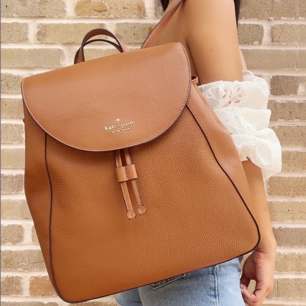 Kate Spade Brown Leather Backpack